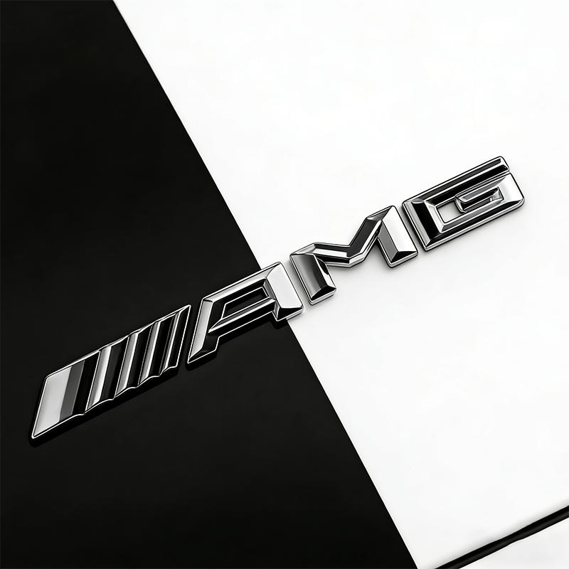 3D Alloy Logo AMG Emblem Letters Car Trunk Badge For Mercedes Benz AMG A B C E G CLA GLA W211 W214 W205 W203 W204 W206 PF1