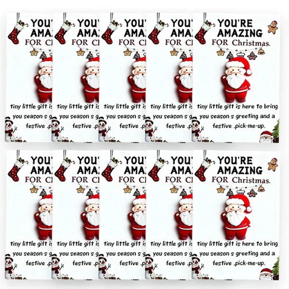 10 Christmas Mini Pocket Hug Cards Great for gifts for friends, emotional support, Christmas gifts, party favors,Christmas Min