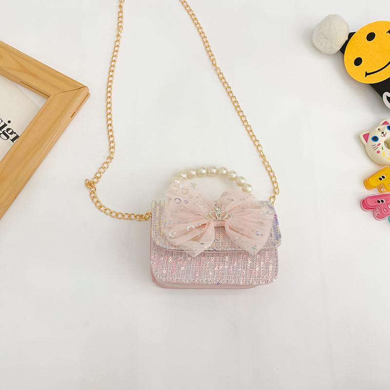 Adorable Mini Canvas Children's Crossbody Bag With Cute Bow And Chic Design