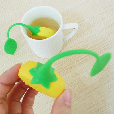 Tea Strainer Lemon Loose Shaped Heat-resistant Silicone Filter Leaf Tea Infuser for Kitchen