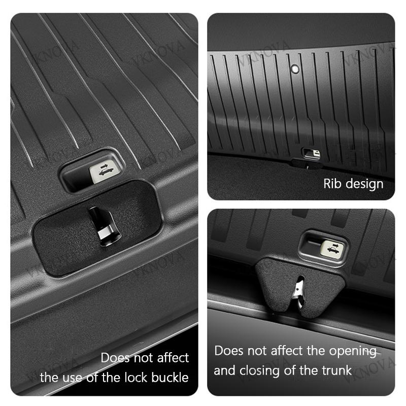 For Tesla Model Y L Launch 2026+ Juniper Rear Trunk Door Anti-dirt Mat TPE Trunk Tailgate Protection Pad Car Accessories