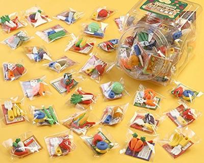 Ernährungsbildung Radiergummi Gemüse- und Fruchtexpertenausgabe 60 Stück Sortiertes Set