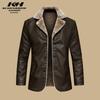 Men's leather jacket new autumn and winter trend fleece thickened blazer men's motorcycle leather jacket