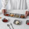 Korean Style Stainless Steel Seasoning Plate Sauce Dish Hot Pot Seasoning Roast Meat Sauce Western Restaurant BBQ Tableware
