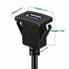 USB 3.0 Panel Flush Mount Extension Cable with Buckle for Car Truck Boat Motorcycle Dashboard 1M