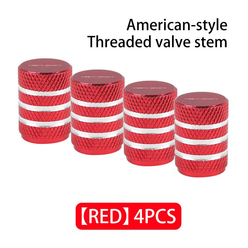 

For BAIC Beijing Car Tire Stem Valve Caps Aluminum Dustproof Caps Tire Wheel Stem Air Valve Caps BJ40 BJ80 EC3 EC5 EU5 Senova