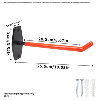 1Pcs Heavy-Duty Wall-Mounted Tire Storage Hooks Set Steel 20-30Kg Load-Bearing Galvanized Rustproof Garage Garden Warehouse