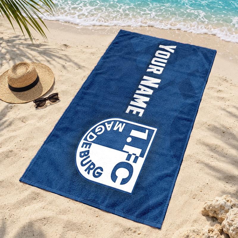 1.FC Magdeburg Custom Name Beach Towels Also Serve As Bath Towels Summer Essential a Musthave for the Outdoors the Beach and the Pool