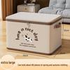 Beige Bear Non-Woven Zipper Storage Box - Large Foldable Clothes Organizer Basket