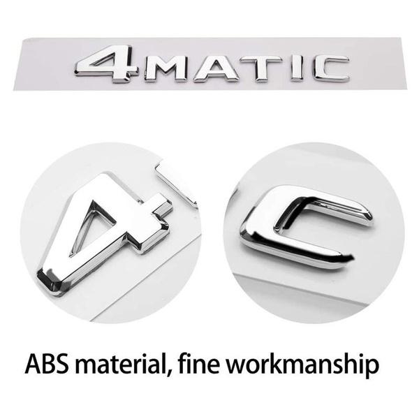 4MATIC Auto Trunk Door Fender Bumper Badge Decal Emblem Adhesive Tape Sticker Replacement