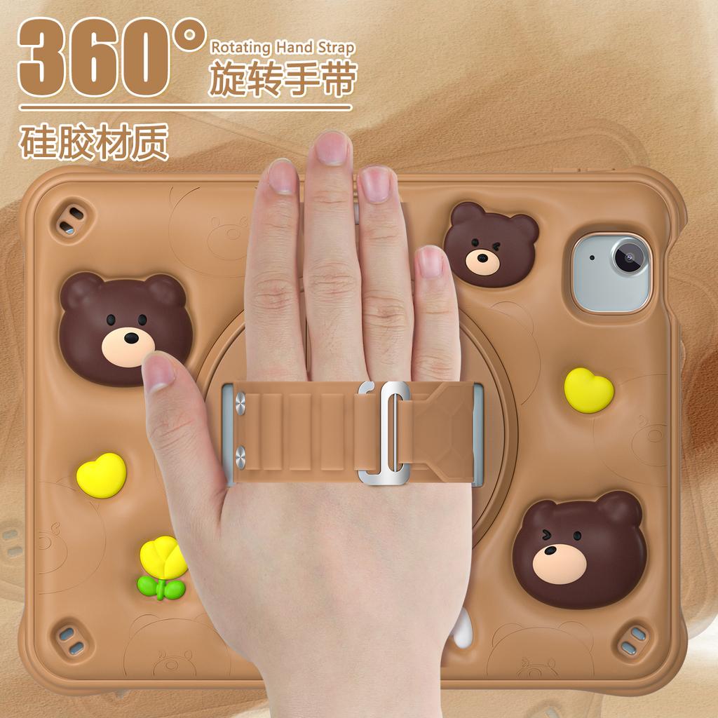 Heavy Duty Case Universal for IPad Air 11 2025 M3 2024 M2 Pro11 2018-2022 Air 4 5 10.9" Rotating Stand Kids Cartoon Hybrid Cover