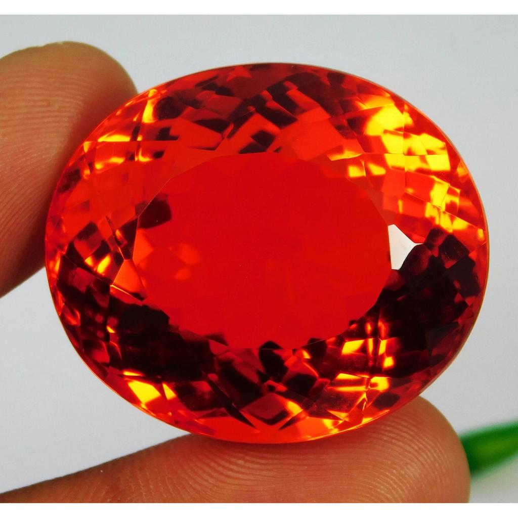 Certified 140.05 Ct Mexican Fire Opal Red Orange Oval Cut Natural Gemstone Huge