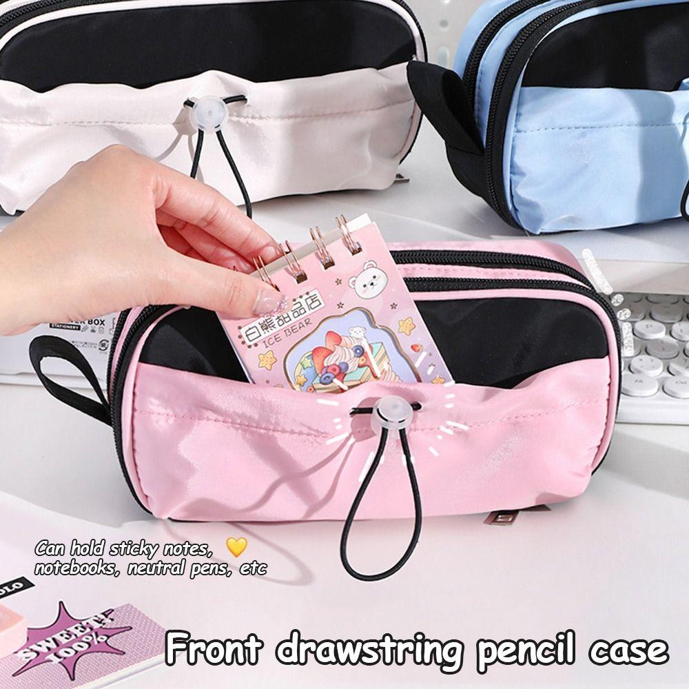 Large Capacity Pencil Pouch Portable Pen Bag New Stationery Organizer  School Supplies