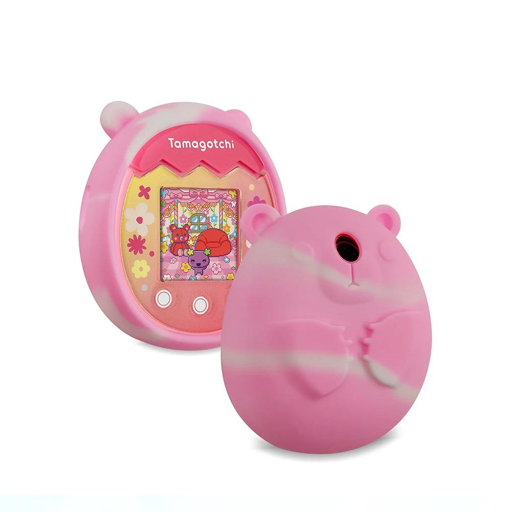Silicone Protective Case with Carabiner Protective Cover Protective Sleeve for Tamagotchi Pix Interactive Virtual Pet Machine