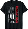 Bully oder Pitbull Hund VATER vintage amerikanische Flagge Papa Geschenk Unisex T-Shirt