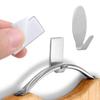 6 Pcs New Kitchen Office Self Adhesive Wall Hooks Stainless Steel Cloth Hanger