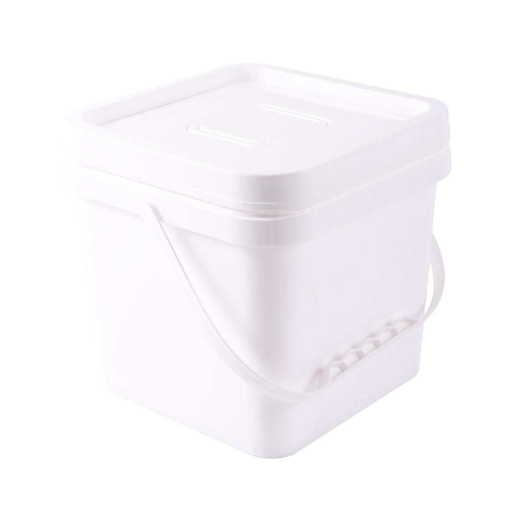 5L Quail Chicken Drinking Bucket With Drinking Cup Portable Thickened Bucket With Lid Square Pet Food Storage Plastic Bucket