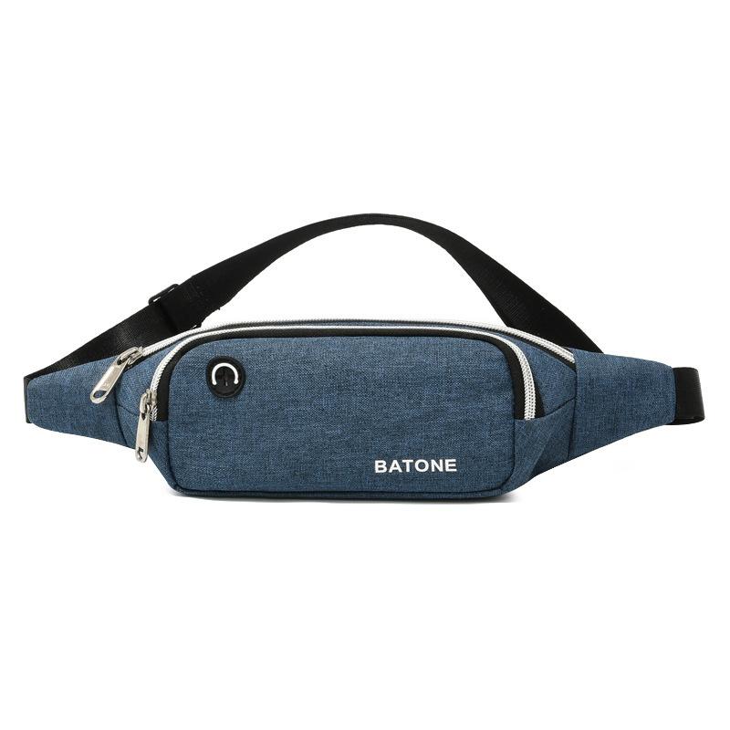 Casual Sports Women's Oxford Shoulder Bags Waterproof Light Men's Waist Crossbody Bag Simple Double-layer Female Handbags Purse