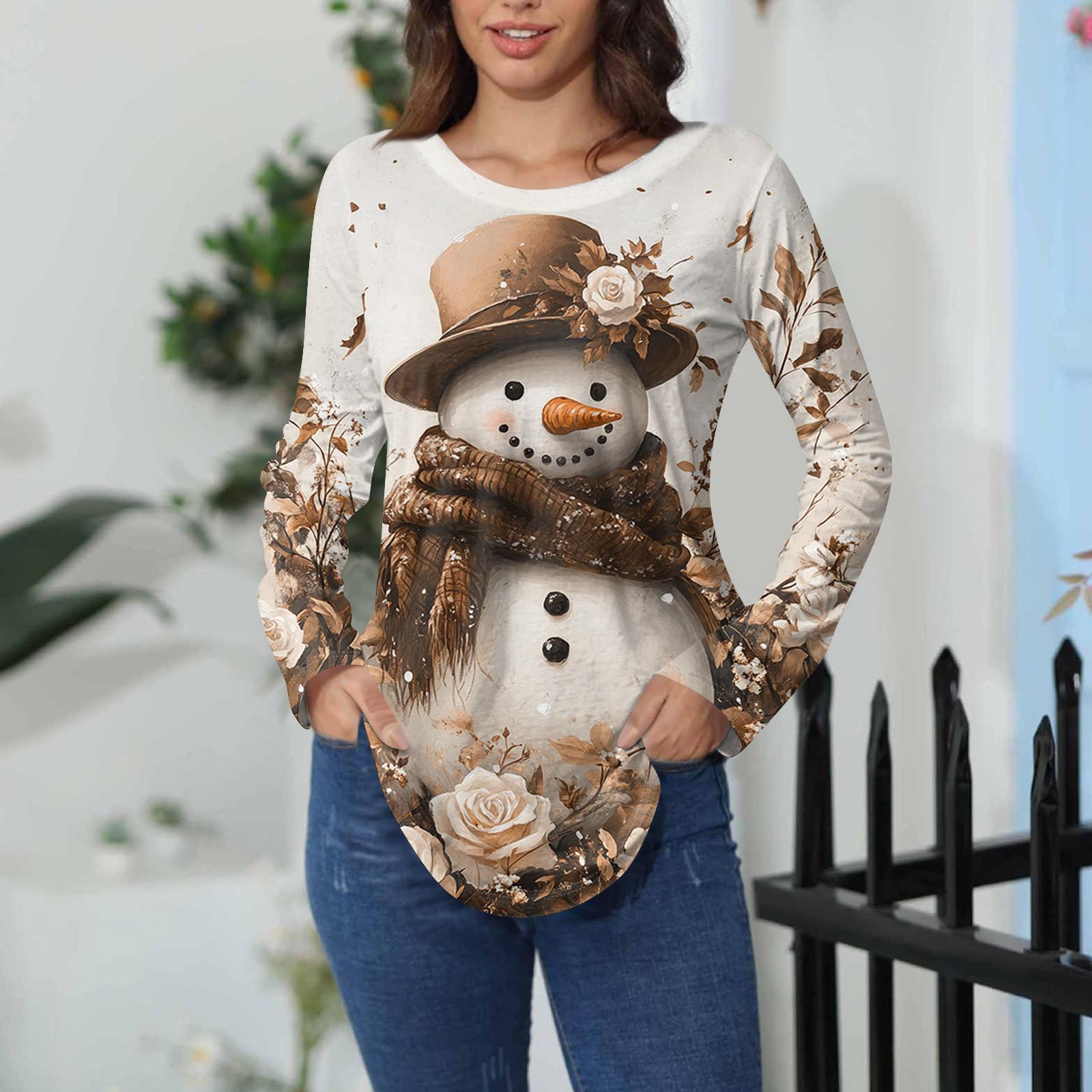 

Футболки женские осенние повседневные рубашки с длинным рукавом толстовка винтажный графический принт топ пуловер ко Дню святого Валентина XL хаки