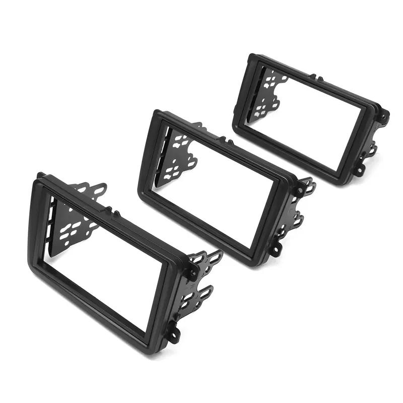 For Volkswagen VW Touran Caddy SEAT Skoda Fabia Octavia Car 2 Din Radio Fascia Fascias Panel Frame CD DVD Dash Audio Interior