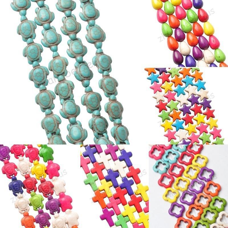 

11 стилей, натуральные бусины в форме черепахи, бирюзовые распорки, подвесные свободные бусины, ювелирные изделия