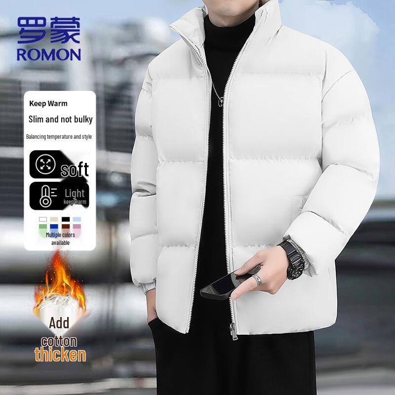 ROMON Men's Stand Collar Padded Jacket