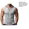 Męski Tank Top Mięśniowy, Bezrękawnik z Kapturem Slim Fit, Oddychająca Kamizelka Treningowa na Siłownię na Lato na Zewnątrz
