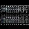 150pcs/box Long Almond Clear Plastic Nails Full Cover Stiletto Pointy False Tips Artificial Acrylic Nail Tips For Nail Salon
