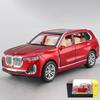 1/32 BMW X7 Off Road SUV Alloy Metal Diecast Model Car Home Trendy Toy Decorations Micro Vehicles Pull Back with Light Birthday