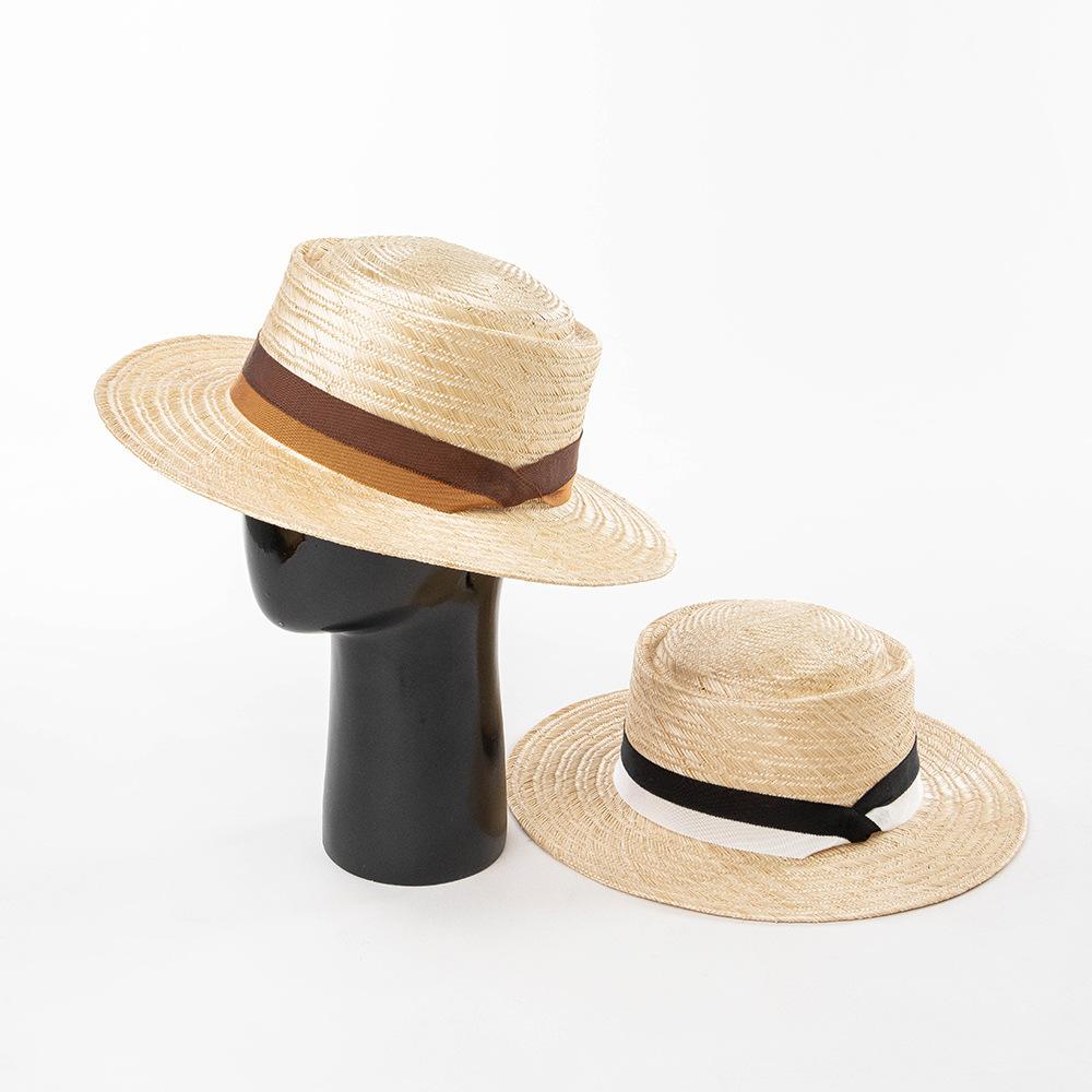 New Eleagant High Quality Men Women Wide Brim Fine Straw Raffia Jazz Straw Hat Summer Beach Panama Sun Hat Chapeu Feminino