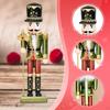 Christmas Nutcracker Desktop Ornament Wooden Figurine 25cm for Fireplace