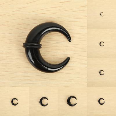 1 Pc Acrylic Crescent Taper Flesh Tunnel Ear Stretcher Expander Buffalo Hanger Earring