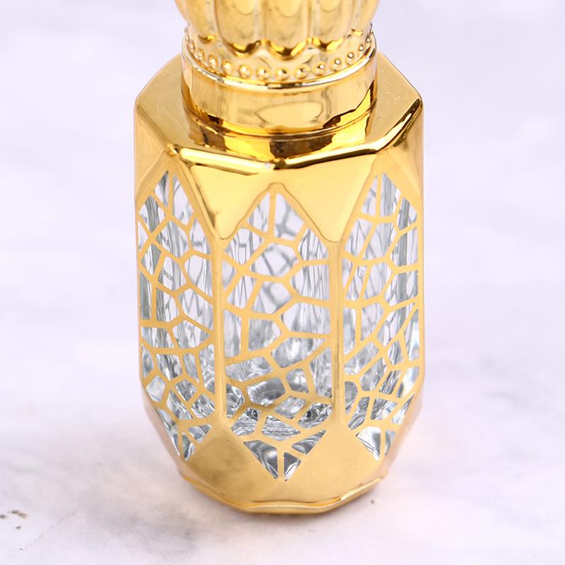 6ml zlaté plnitelné lahvičky na parfémy Skleněná lahvička na esenciální olej s roll-on