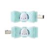 Sanrio Pochacco Quilted Ribbon Bangs X X Character 027359 Clip, 2.5 5.5 0.7 Cm,