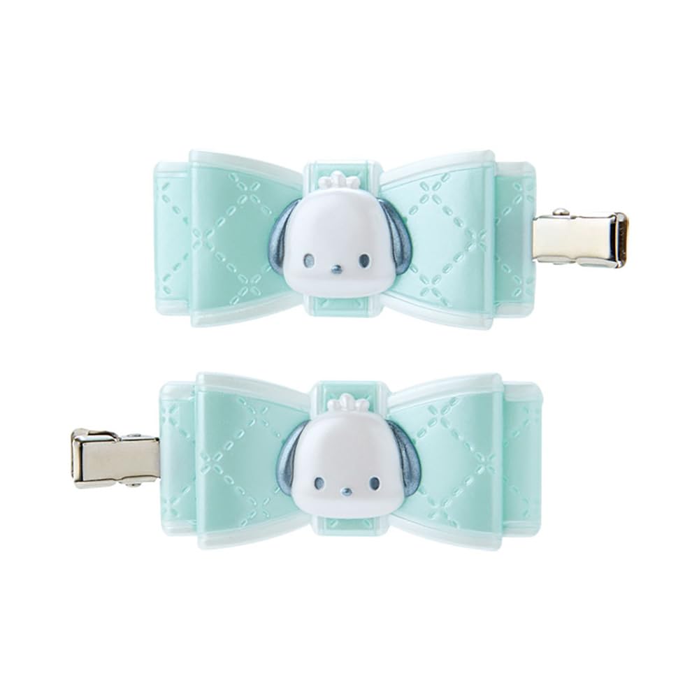 Sanrio Pochacco Quilted Ribbon Bangs X X Character 027359 Clip, 2.5 5.5 0.7 Cm,