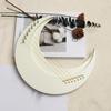 Wood String Instrument Lyre Harp with Tunning Wrench Interactive Moon Design Portable
