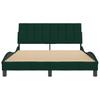 Bed Frame without Mattress  Hanko  Dark Green 140 x 190 cm Velvet