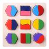 Wooden Shape Puzzle Board Geometric Shape Color Puzzle Matching Board Toddlers Fine Motor Skills Portable Travel Preschool