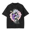 Science Fiction Adventure Anima Murder Drones TShirt Unisex Women Vintage Washed Cotton Summer Tee Harajuku Fashion Oversized Tops