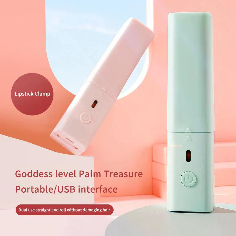 Portable Mini Cute USB Straight Hair Stick Hair Straightener Dormitory Small Power Splint Fluffy Bangs Straight Hair Curling