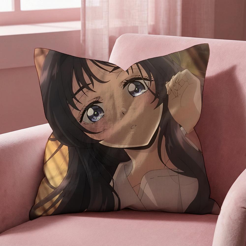 Cute K-Kaoruko W-Waguri Cushion Cover Multi-Scene Pillow Cover for Home & Car - Reversible, Soft & Durable for Daily Use