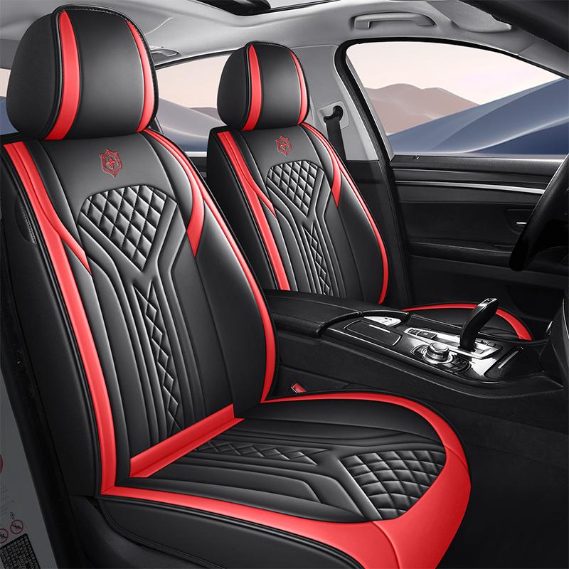 2pcs Universal Front Car Seat Covers, Premium  Napa Leather Comfortable & Durable for All Seasons Fits Most Vehicle Models
