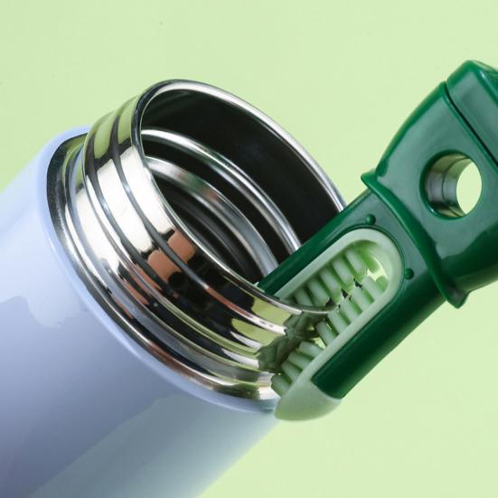 Silikonowa szczotka do butelek 5 w 1 Nylonowe włosie Otwór do zawieszania Długa rączka Obrotowy 360 stopni Smoczek dla niemowląt Szczotka do czyszczenia kubka Gadżet kuchenny