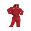 MILANO Europäischer und amerikanischer Trend Große Größe Fleece-Pullover-Set Neue Mode Bedruckter Buchstaben-Damenpullover Polyester