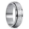 Vintage Stainless Steel Viking Celtic Knot Rune Rings for Men Women Rotatable Fidget Anxiety Spinner Ring Retro Amulet Jewelry