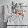 Rotatable 180 Towel Holder Space Aluminum Shower Room Towel Hanger Multifunctional Storage Organizer For Bathroom Accessories