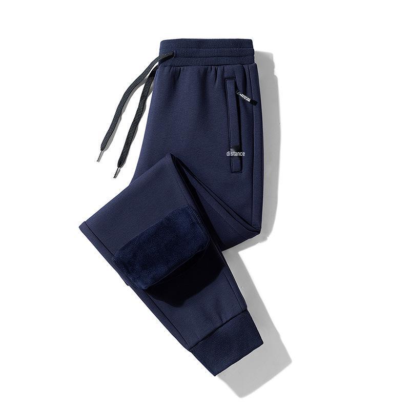 Men's Plus Velvet Thickened Winter Casual Pants - Warm Outdoor Sports Long Pants, Large Size, Custom Logo Available