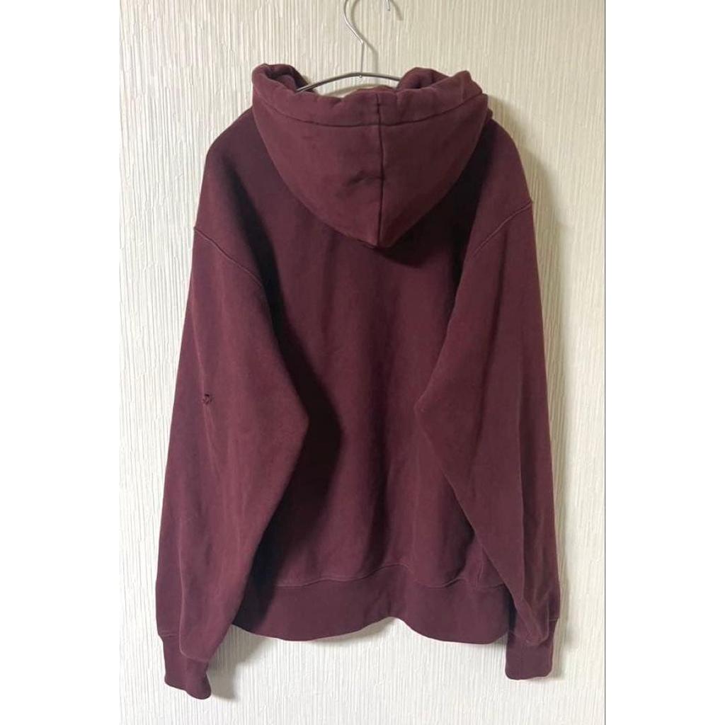 Used US old clothes Champion reverse weave plain sweat parka dark red