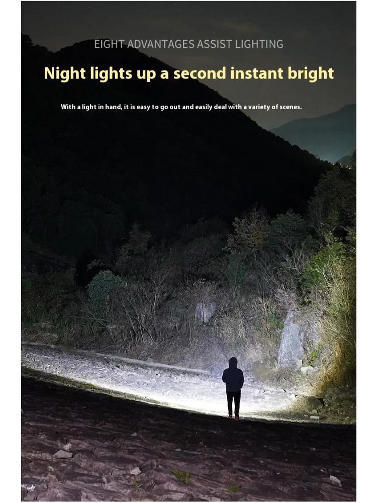 LED Headlamp 6-Modes Powerful Waterproof Headlight Type-C Rechargeable 18650 Head Torch Camping Fishing Emergency Lantern