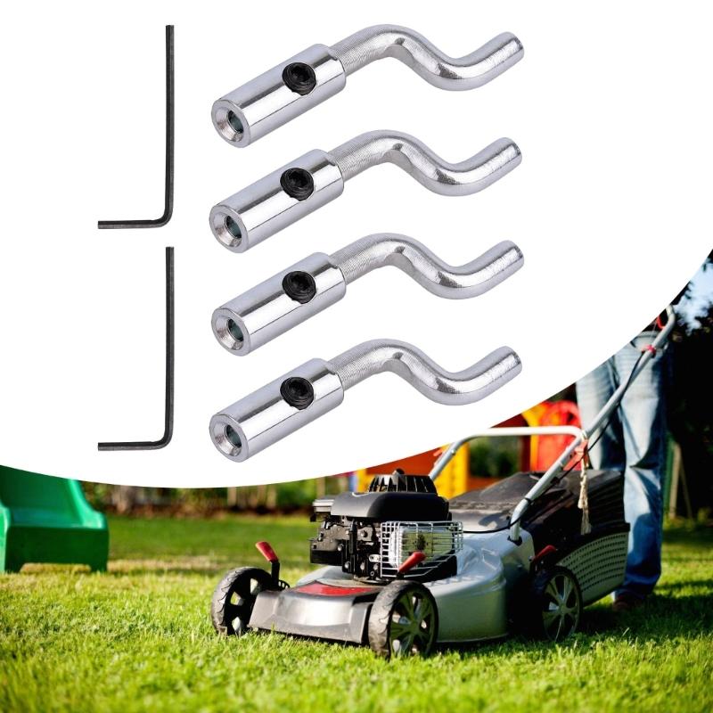 Throttle Cable End Fittings Z Bend Repair Set, 4 Metal Cable Ends with 2 Hex Key for Small Engine Cable Replacement